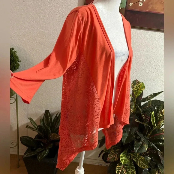 Bobbie Brooks orange blazer/cardigan size M - Picture 2 of 7